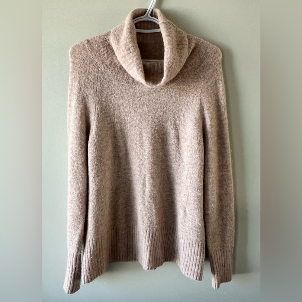 Aritzia The Group Babaton Plutarch Sweater Dusty Rose SM Wool/Alpaca Cowl Neck
